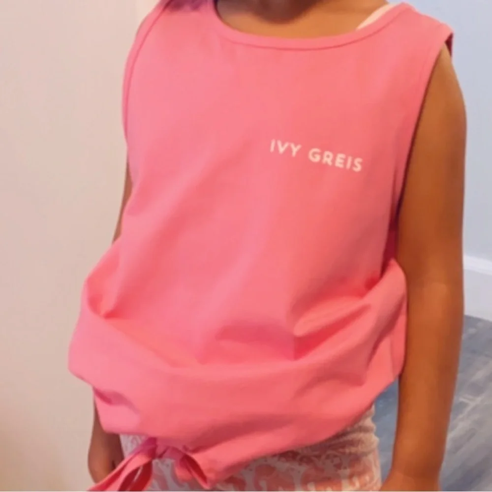 Girls pink top and shorts set in size 4T